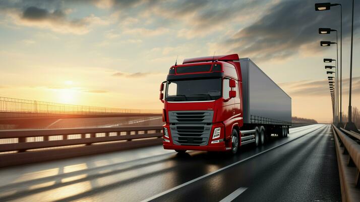 a-cargo-truck-with-a-container-is-seen-driving-across-a-bridge-while-a-semi-truck-with-a-cargo-trailer-follows-closely-behind-photo.jpg